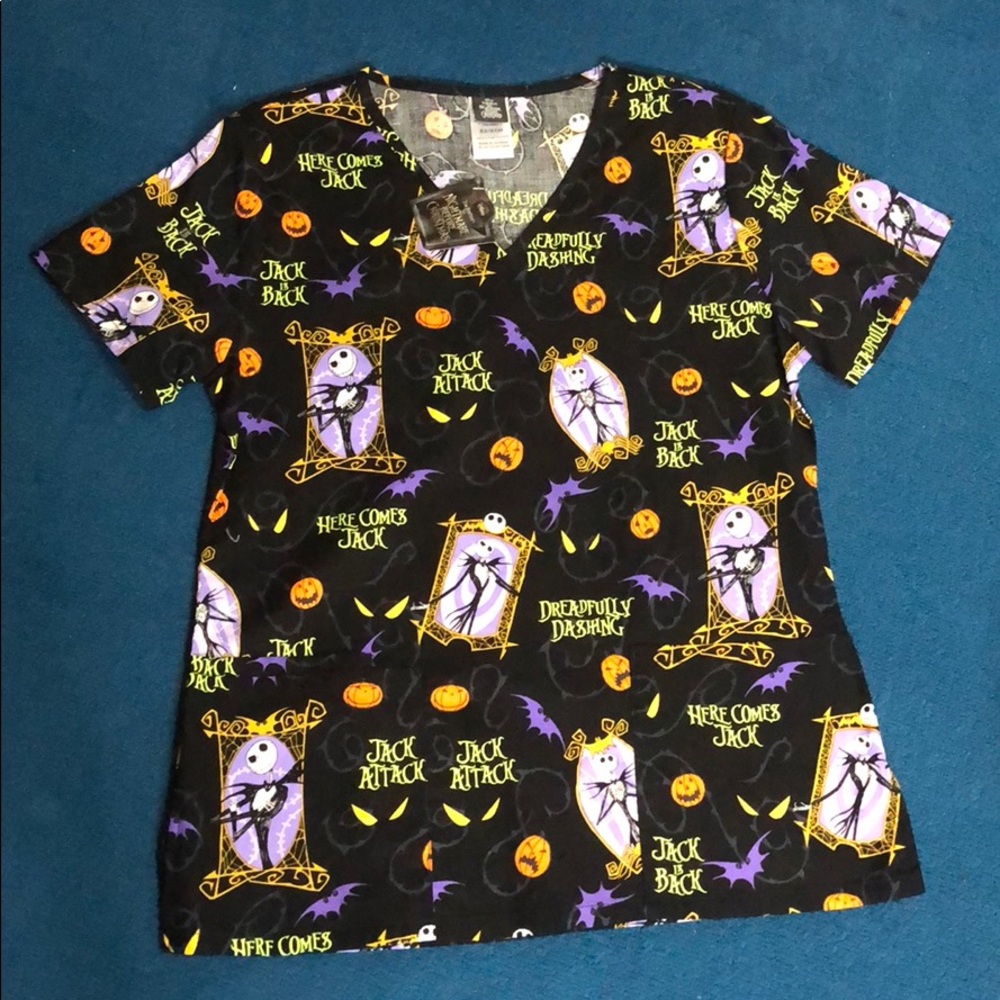 Halloween Scrub  Top